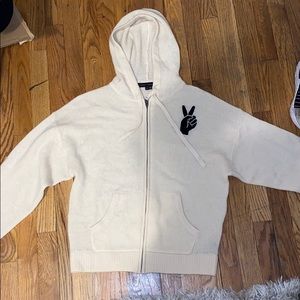 Skull Cashmere Zip up sweater